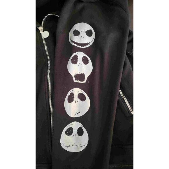 Vintage Disney Nightmare Before Christmas Motorcycle Zippered Sweatshirt Jacket - Picture 4 of 8